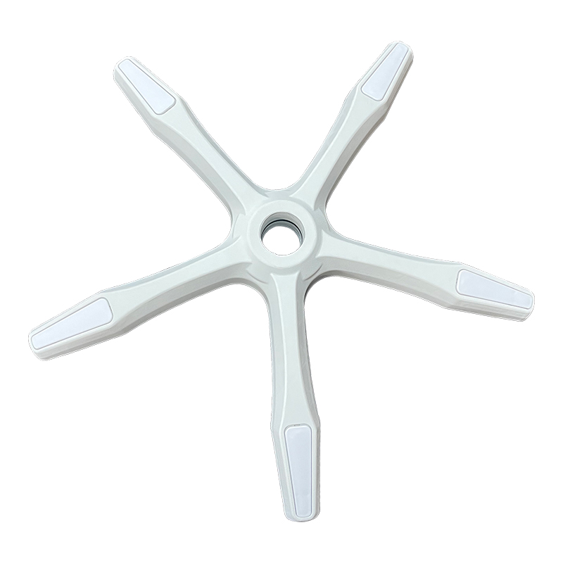 H320 White Nylon Five-Star Chair Base – 320mm Snake-Head Profile